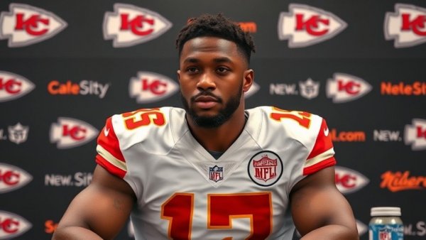 Kansas City Chiefs press conference with team depth chart discussion.