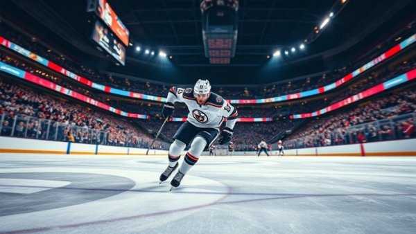 Hockey player in motion during a game, Fanatics Missouri Sportsbook promo code NYPOST.