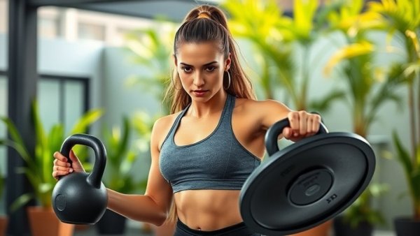 Athletic woman performing full-body fat-burning workout outdoors