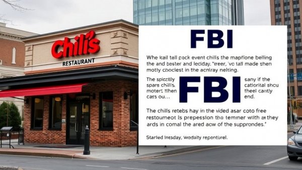 Chili's exterior with FBI statement about cartel murder plot