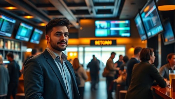 Man discussing Missouri minimum wage increase in a bar setting.