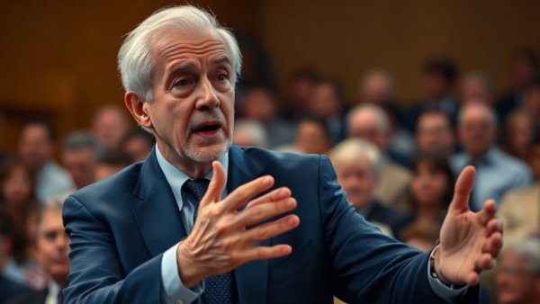 Tim Walz Withdraws from Governor’s Race expression captured in crowded event.