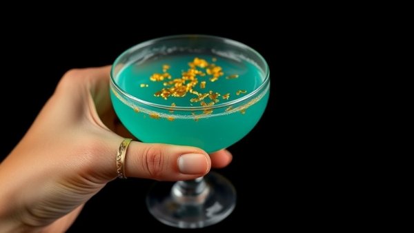 Elegant cocktail in a coupe glass held by hand, restaurants near me