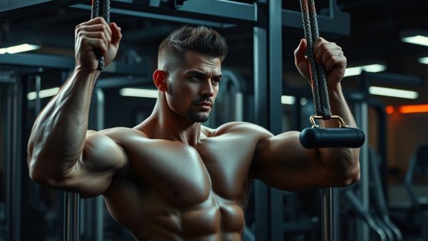 Pullover Machine Chest Workout in modern gym environment.