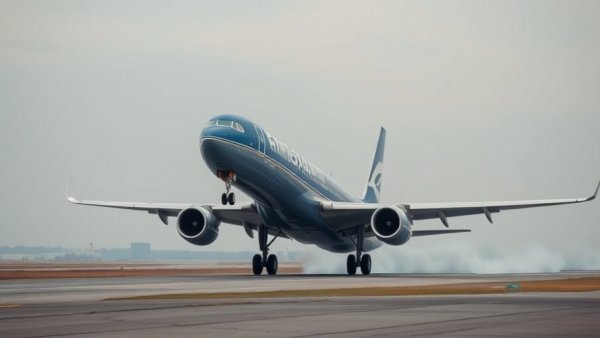 United airplane landing with smoke, mechanical issue.