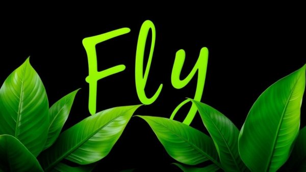 Wallpaper with vibrant leaves and typography representing identity.