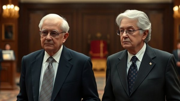 Elderly couple in formal attire during Clinton's Epstein Investigation.