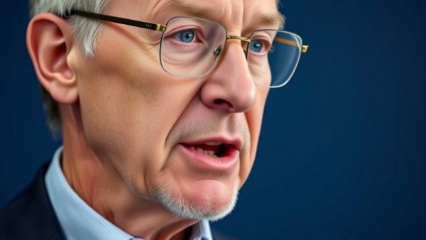 Distinguished man discussing AI impact on jobs, wearing glasses.