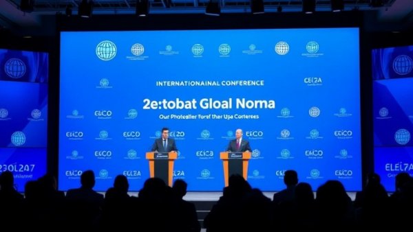 International conference at World Economic Forum with speakers