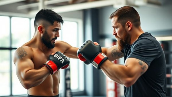 Chase Mann MMA transformation: fighter practicing striking in gym