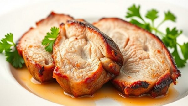 Succulent roast pork with parsley, best post-workout foods.