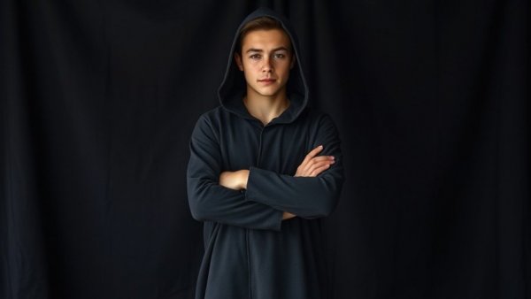 Fantasy-themed cloaked figure, Kansas City Chiefs fan.