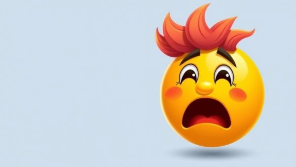 Shocked emoji with funny hairpiece, Jarrell Miller hairpiece knockoff