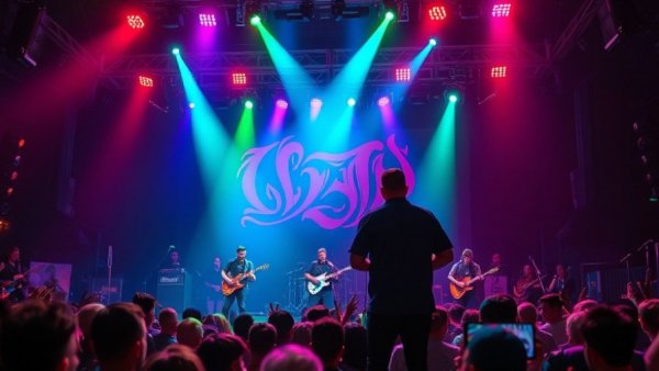Live band performance at Kansas City events, vibrant lighting.