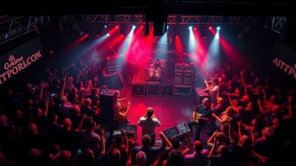 Energetic live music performance in Kansas City with vibrant crowd.