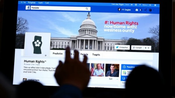 Human rights Facebook page screenshot promoting Kansas City event.