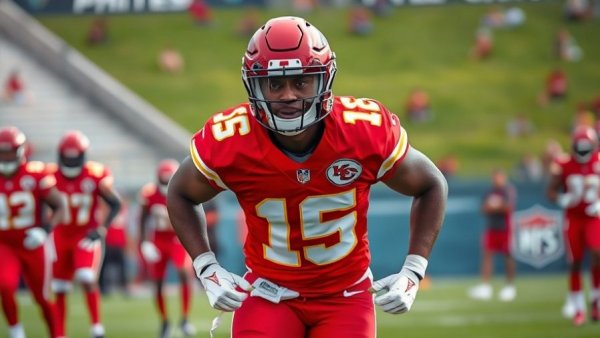 Rashee Rice lawsuit Kansas City on-field practice image.