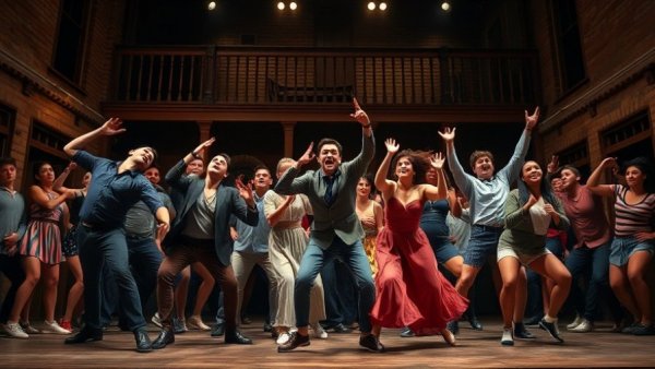 Hamilton musical cast performing on stage in Kansas City