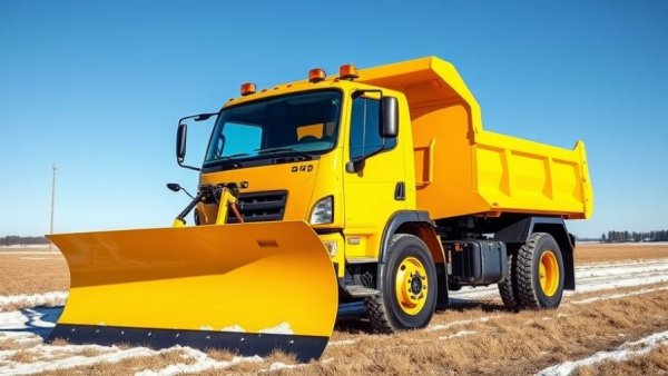 Snow plow in Kansas City neighborhoods preparing for winter.