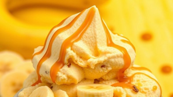 Baskin-Robbins banana split special with banana dulce de leche ice cream and caramel.