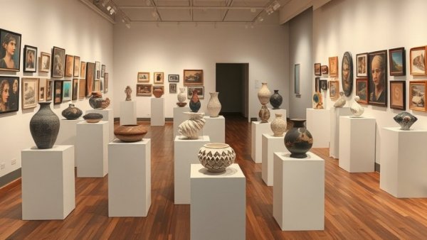 Kansas City local businesses art gallery with ceramic sculptures.