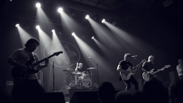 Live music Kansas City band performing energetically on stage.
