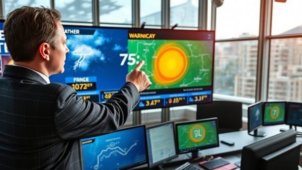 Weather forecast in Kansas City neighborhoods with storm alerts.