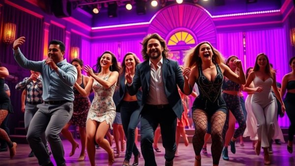 Vibrant Kansas City theater production with energetic dancers.