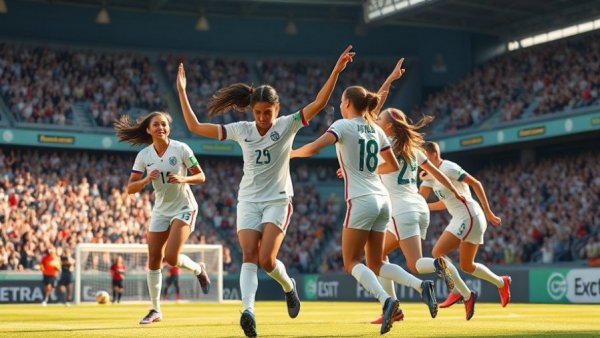 Kansas City events soccer game with players celebrating a goal.