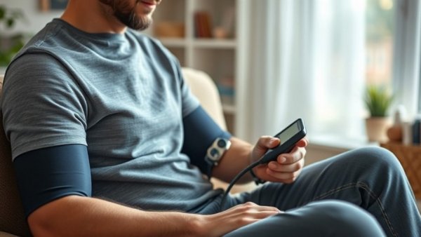 Person measuring blood pressure at home, best way to lower high blood pressure.