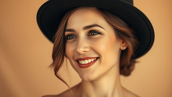 Sepia portrait of woman in hat, Margaret Countess Johnson Kansas City Jazz.