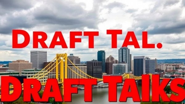 NFL Draft 2023 Offensive Tackle Prospects cityscape with bridge.