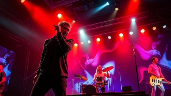 Kansas City events rock concert, singer performing energetically