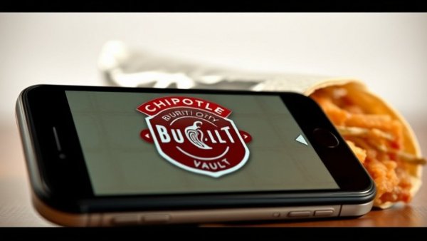 Chipotle Burrito Vault game on phone with foil-wrapped burrito