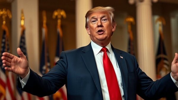 Man in suit delivering speech at a news conference
