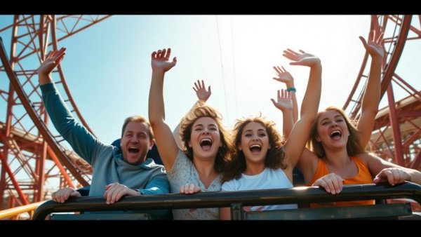 Thrilling roller coaster ride at amusement park showcasing Worlds of Fun investment.