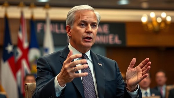 U.S.-Iran negotiations discussion with politician gesturing.