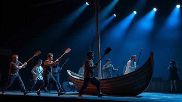 Moby Dick: A Sea Shanty Kansas City stage play with actors in action.