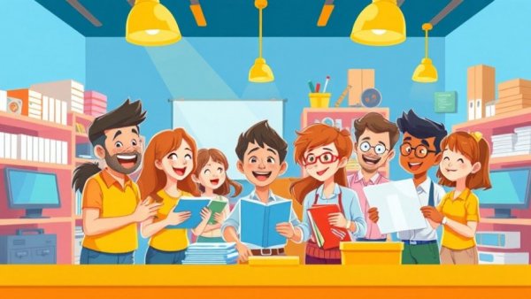 Cartoon of people organizing Kansas City event