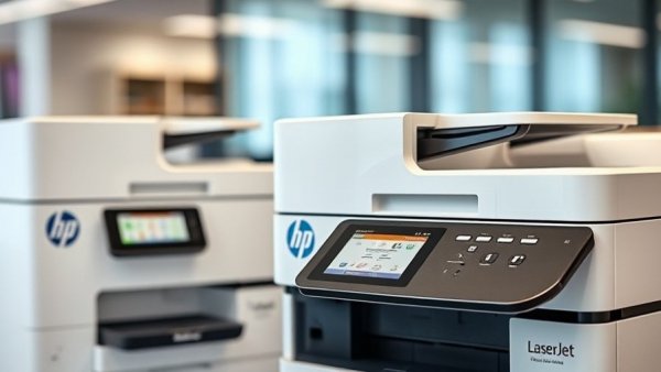 HP LaserJet printers and packaging for small business workflows.