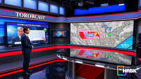 Kansas City neighborhood weather alerts broadcast scene showing storm update.