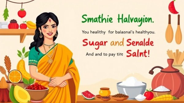 Healthy living tips in Kansas City, Indian lifestyle illustration.
