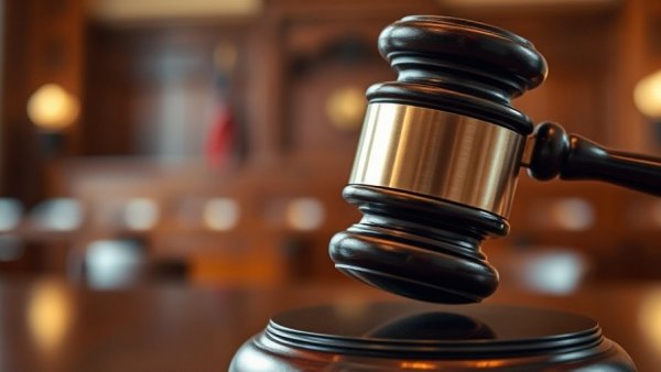 Judge's gavel in legal setting, Virginia redistricting referendum symbolism.