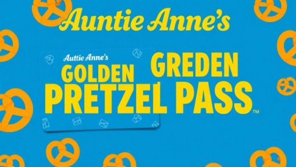 Auntie Anne’s Golden Pretzel Pass ad with promotional details.