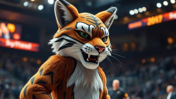 WNBA Kansas City preseason mascot at a game