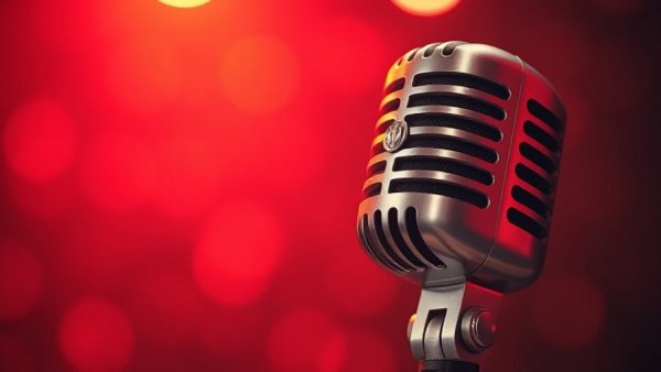 Vintage microphone spotlight for $30 Summer of Live ticket special.