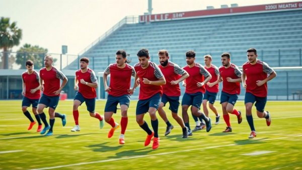 E$ in Kansas City sports practice scene with energetic football players.