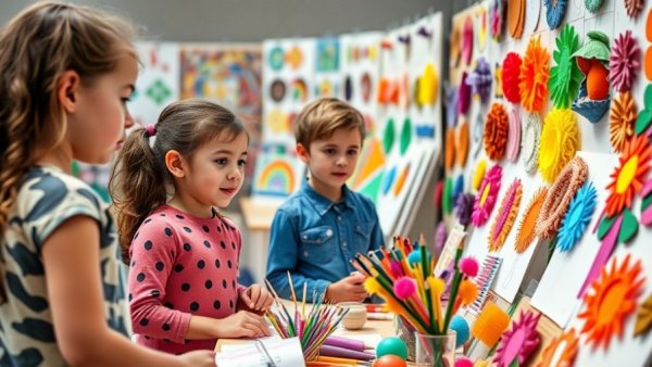 Kansas City local living event with student art display.