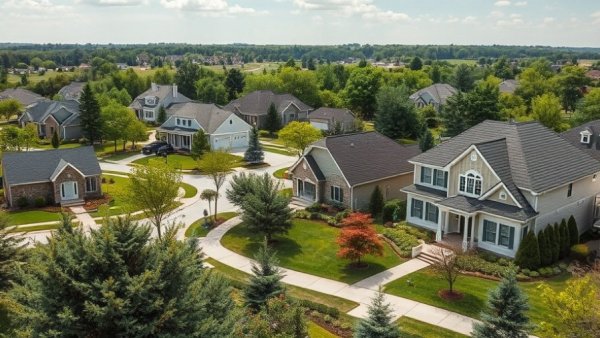 Off-market listings Kansas City housing view with elegant homes.