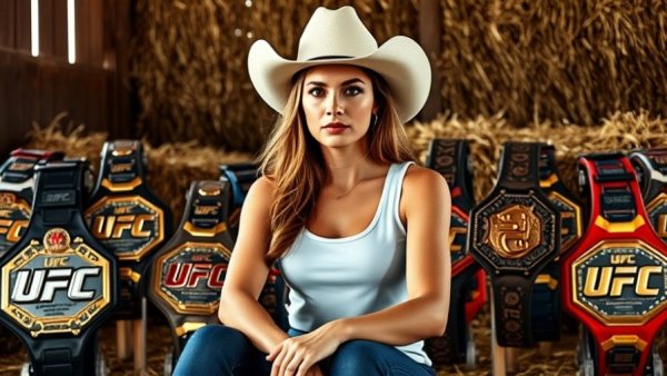 Valentina Shevchenko seated with UFC belts, showcasing longevity secrets.